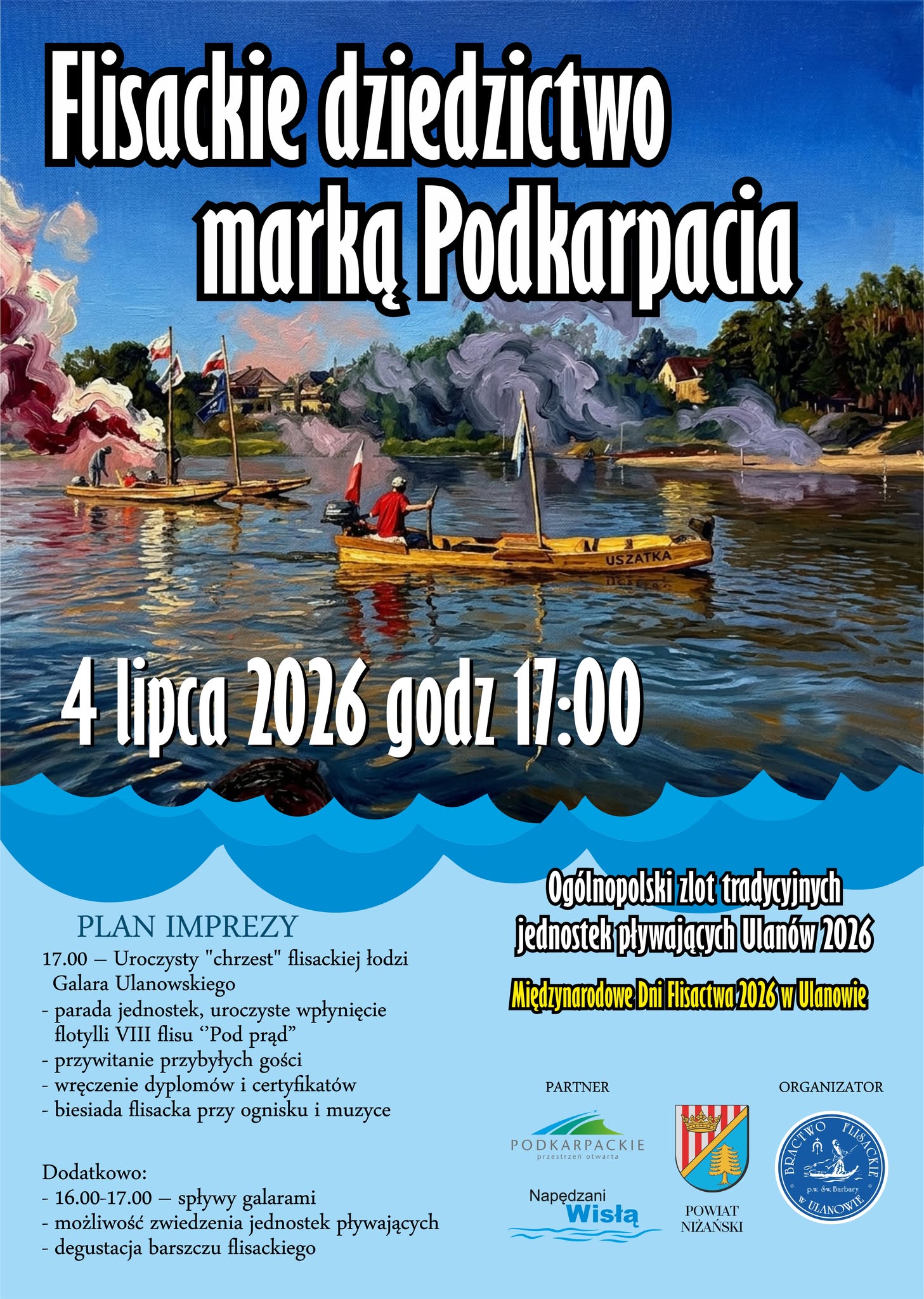 Plakat - Międzynarodowe Dni Flisactwa 2026